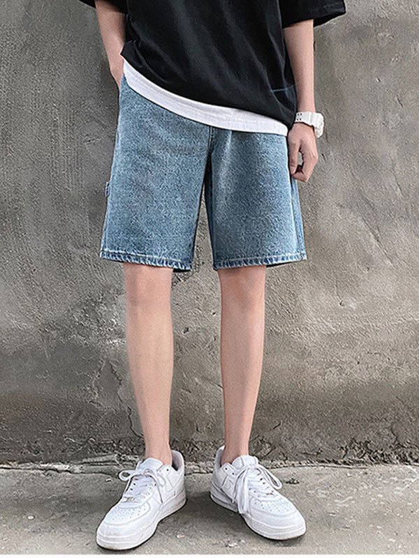 EMMIOL Men's Washed Denim Shorts