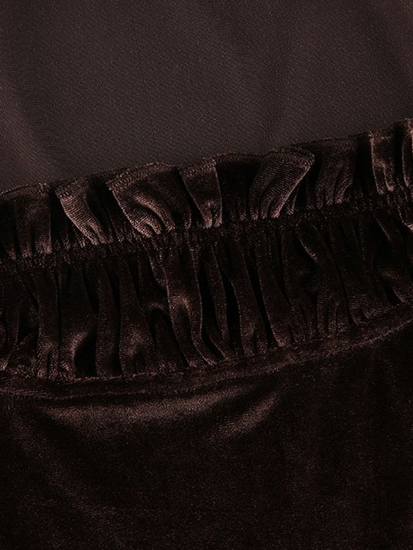 EMMIOL Vintage Velvet Ruched Tank Top