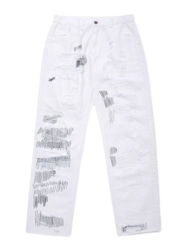 EMMIOL Verwaschene Jeans für Herren
