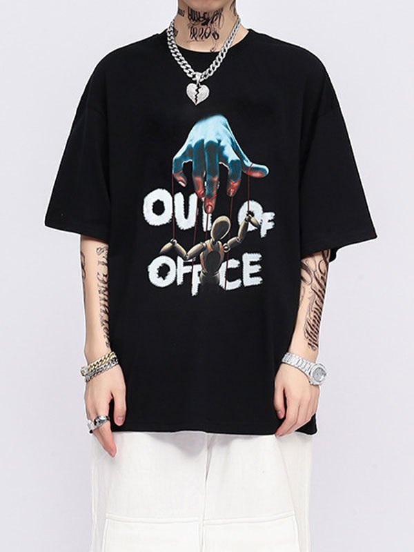 EMMIOL Camiseta estampada Out Of Office para hombre