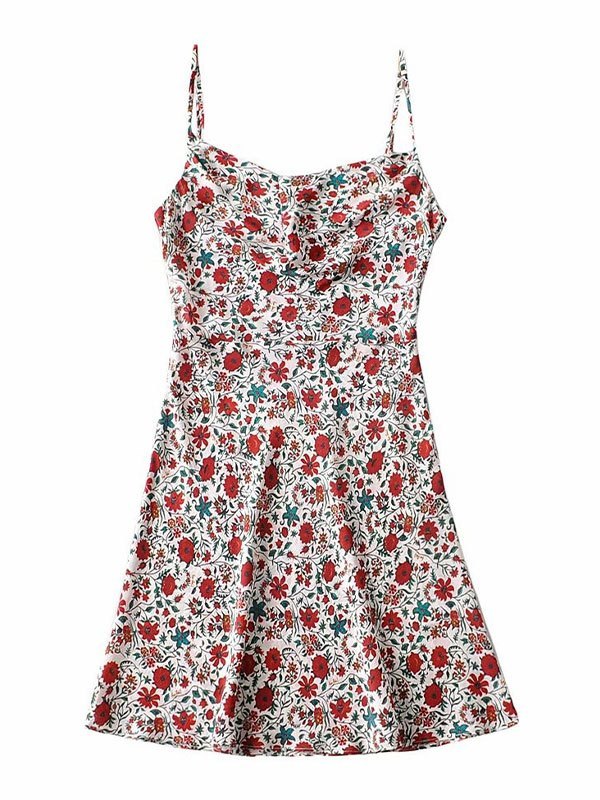 EMMIOL Holiday Floral Slip Mini Dress