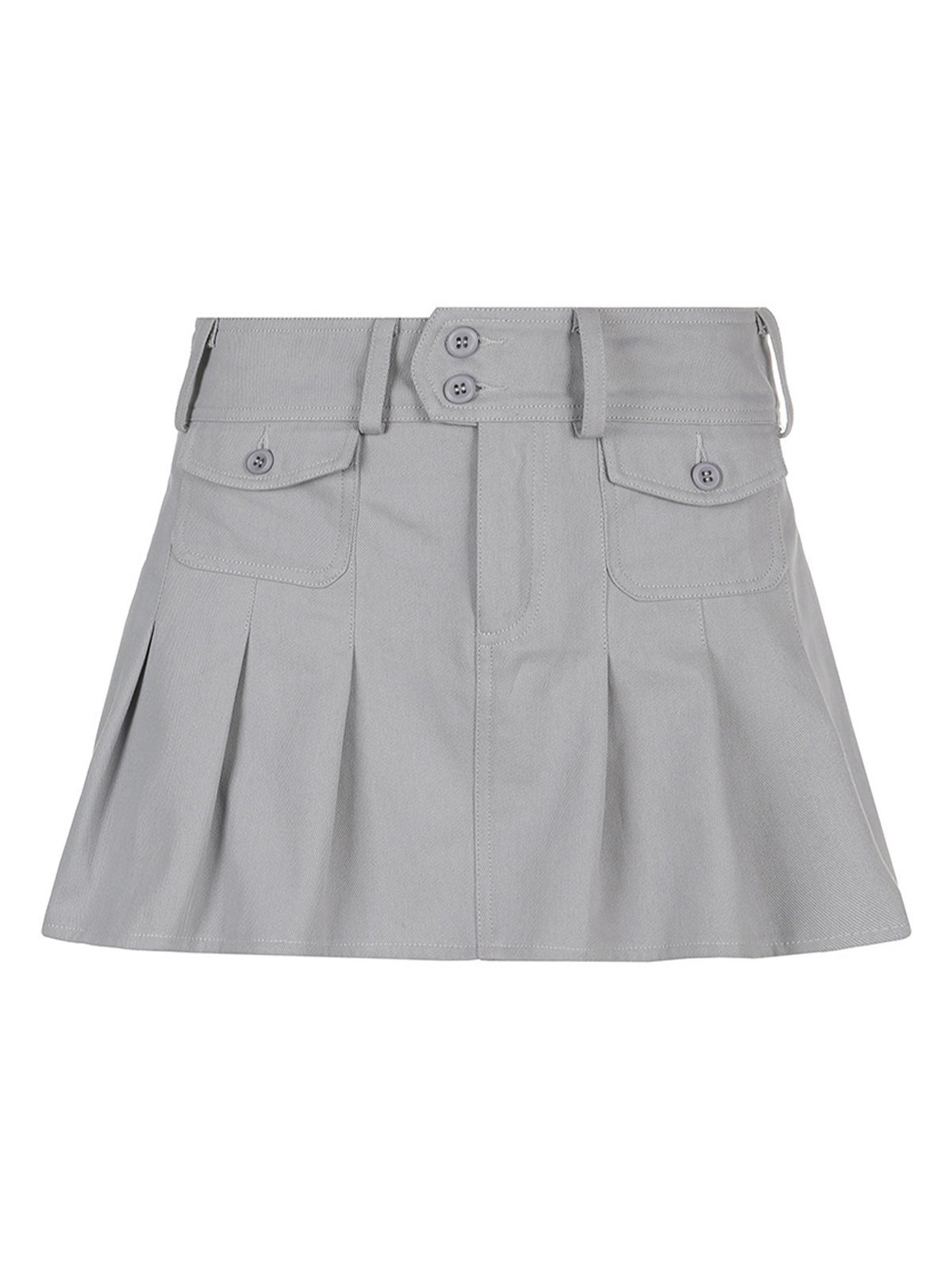 EMMIOL Low Waist Pleated Mini Skirt