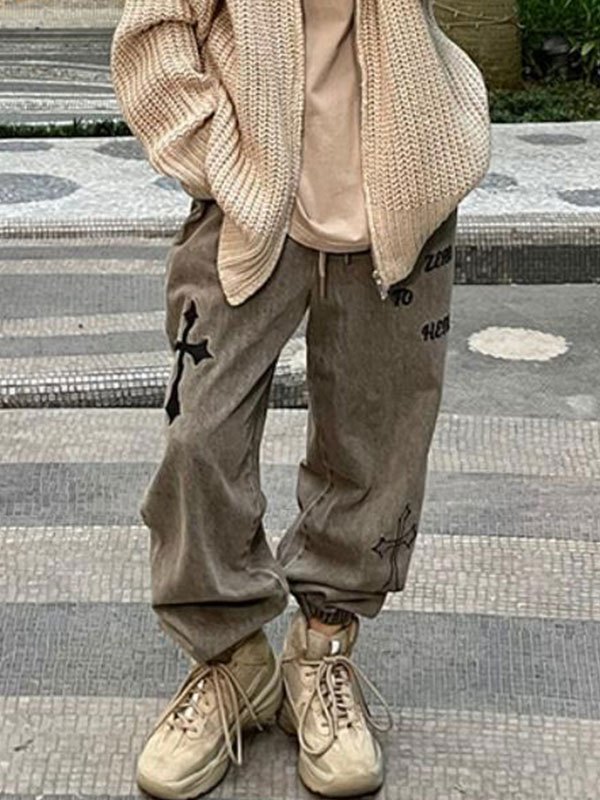 EMMIOL Washed Chrome Hearts Jogger Jeans