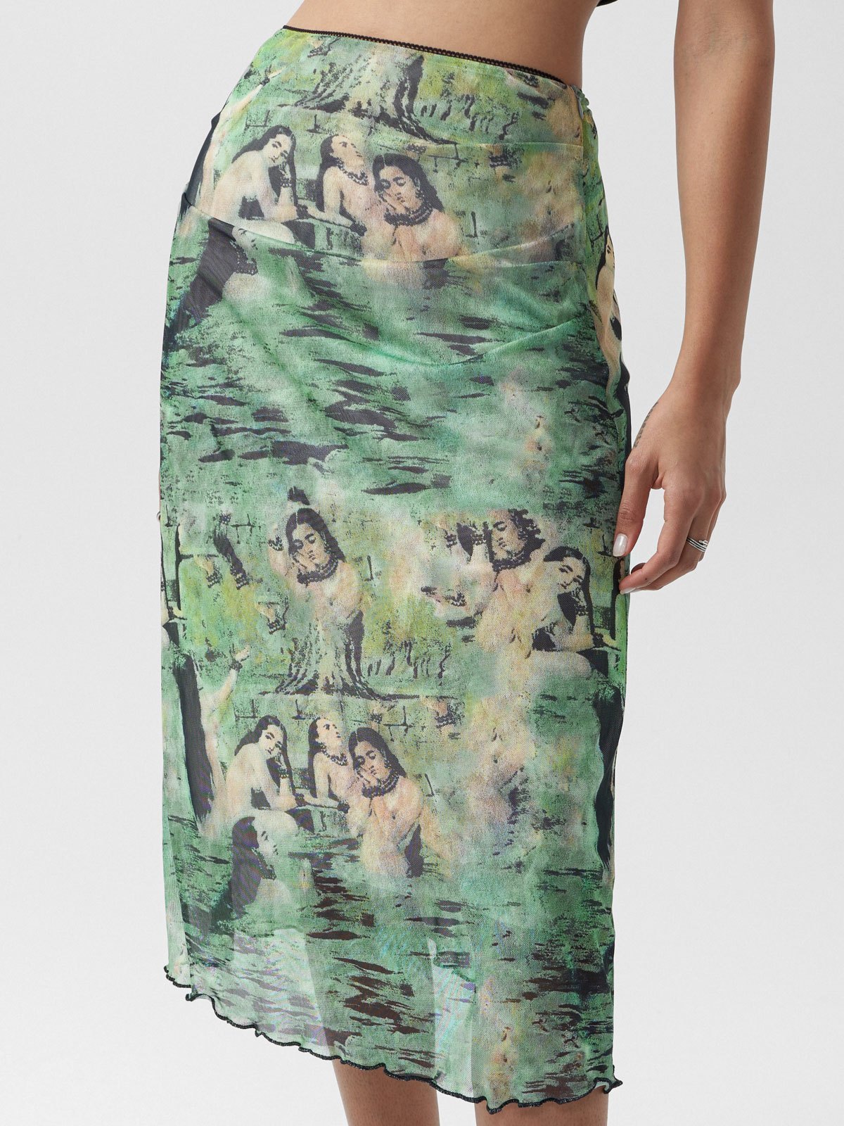 EMMIOL EMMIOL Renaissance Printed Midi Skirt