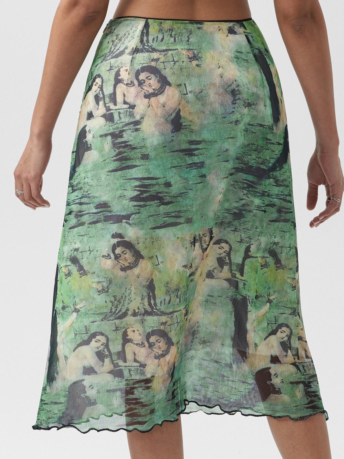 EMMIOL EMMIOL Renaissance Printed Midi Skirt