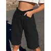 EMMIOL High Waist Bermuda Denim Shorts
