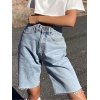 EMMIOL High Waist Bermuda Denim Shorts