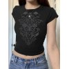 EMMIOL Tribal Print Crop Top