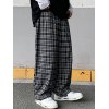EMMIOL Pantalones casuales con estampado de cuadros para hombre