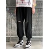 EMMIOL Pantalones joggers cortos con rotos para hombre