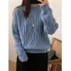 EMMIOL Cable Knit Crew Neck Sweater