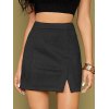 EMMIOL Split Suede Mini Skirt
