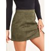 EMMIOL Split Suede Mini Skirt