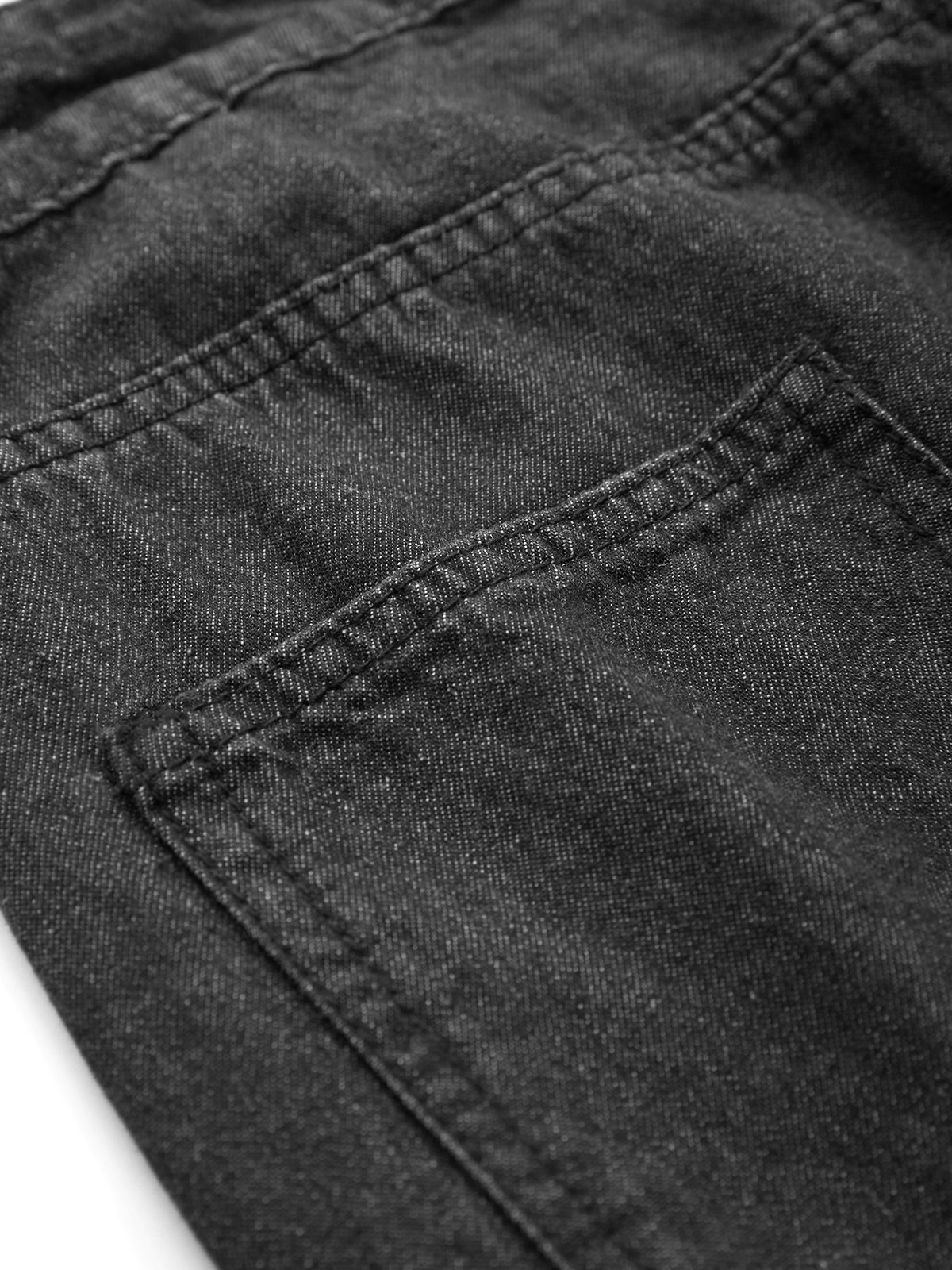 Emmiol Free shipping 2023 Mid Waist Washed Ripped Jeans Black M in Ripped Jeans online store