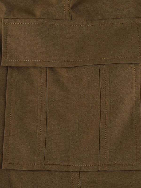 Emmiol Free shipping 2023 Low Waist Pocket Cargo Pants Brown S in Cargo