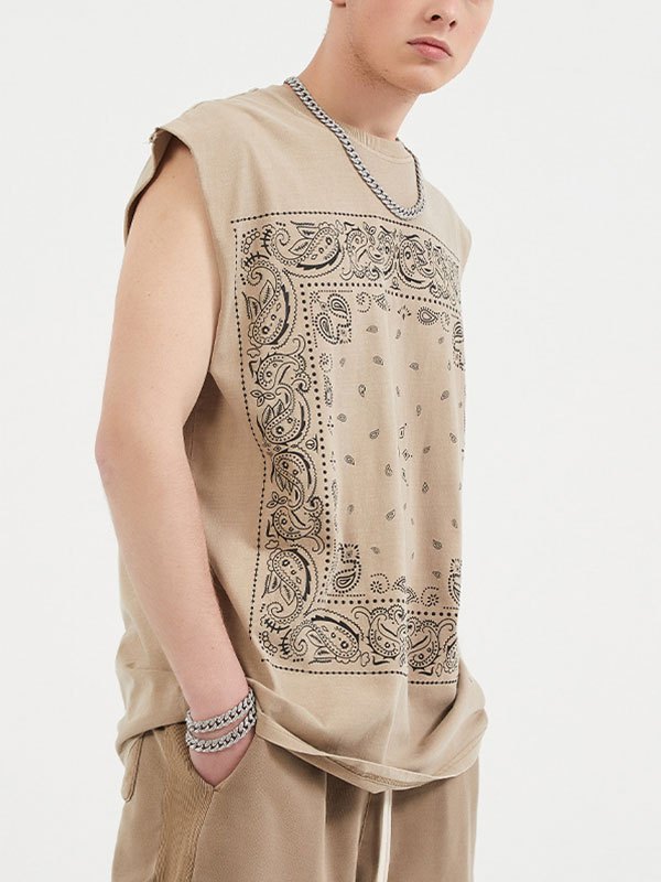 EMMIOL Men's Paisley Print Vest