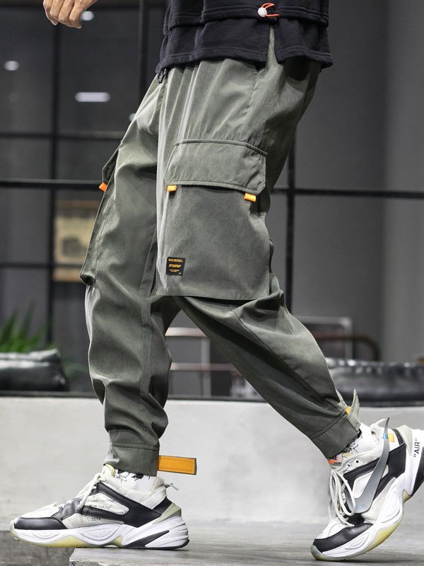 EMMIOL Pantalones cargo de hombre con bolsillos remendados