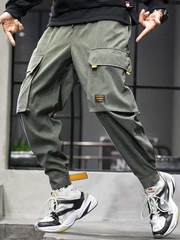 EMMIOL Pantalones cargo de hombre con bolsillos remendados
