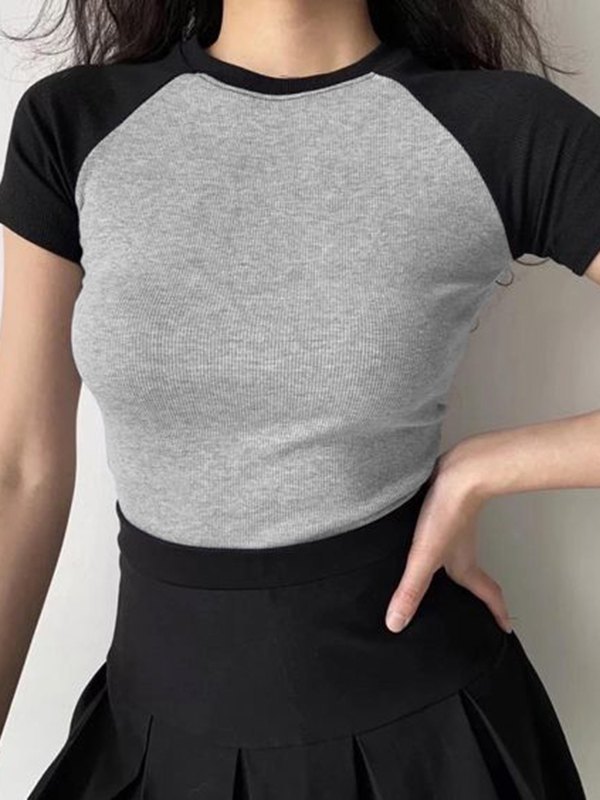 EMMIOL Camiseta corta de manga raglán