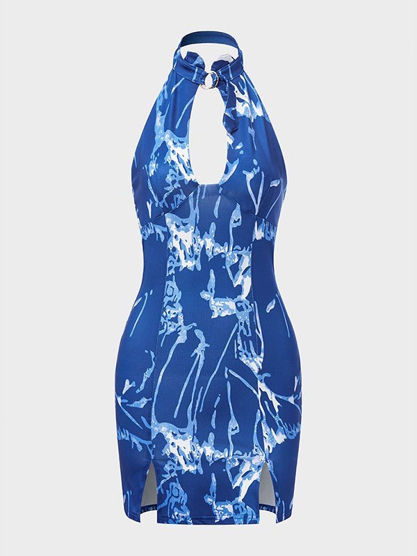 EMMIOL Abiti astratti vintage a fessura