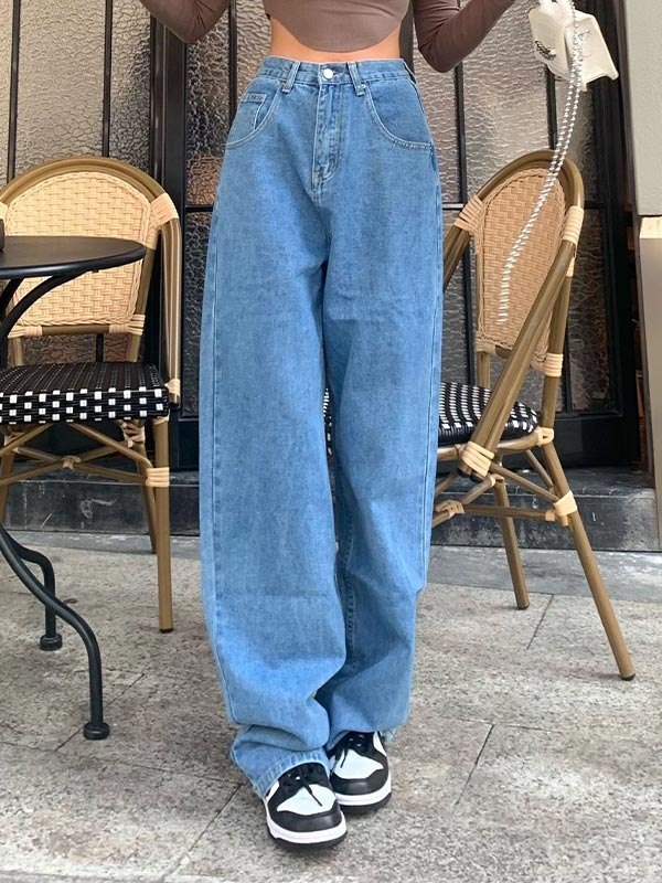 EMMIOL Blue Washed Classic Boyfriend Jeans