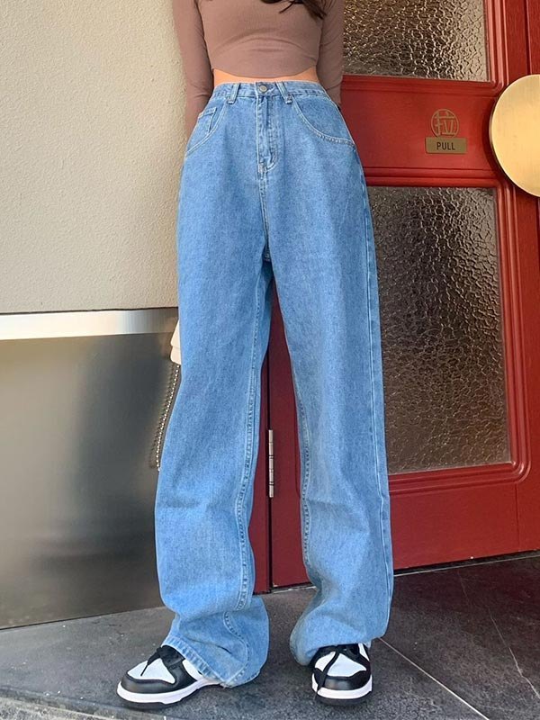 EMMIOL Blue Washed Classic Boyfriend Jeans