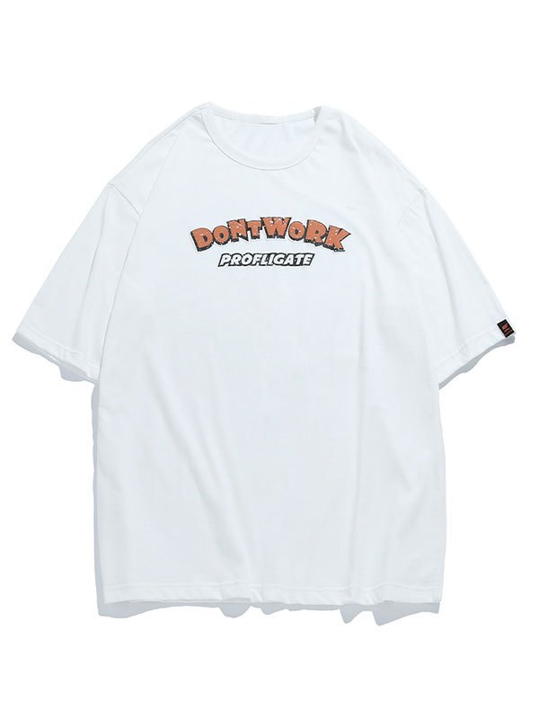 EMMIOL Baumwoll-T-Shirt mit Slogan-Print für Herren