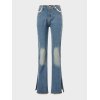 EMMIOL Pantalón vaquero acampanado con flecos Pantalones pitillo