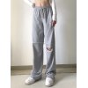 EMMIOL Pantalones jogger rotos de cintura alta