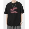 EMMIOL Camiseta con estampado de letras Cloud para hombre