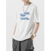 EMMIOL Camiseta con estampado de letras Cloud para hombre