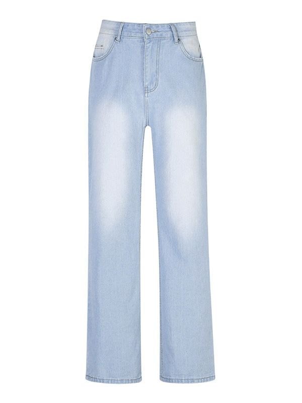 EMMIOL Vintage Blue Washed Boyfriend Jeans