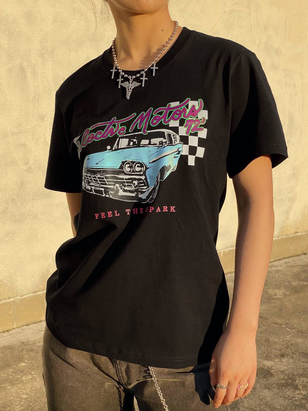 EMMIOL Camiseta extragrande con gráfico de coche de motor
