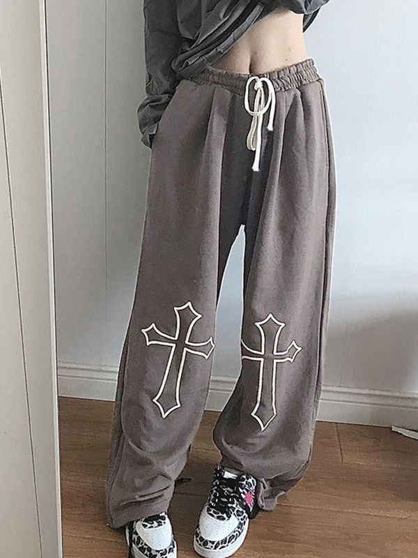 2022 Vintage Cross Pattern Jogger Pants 