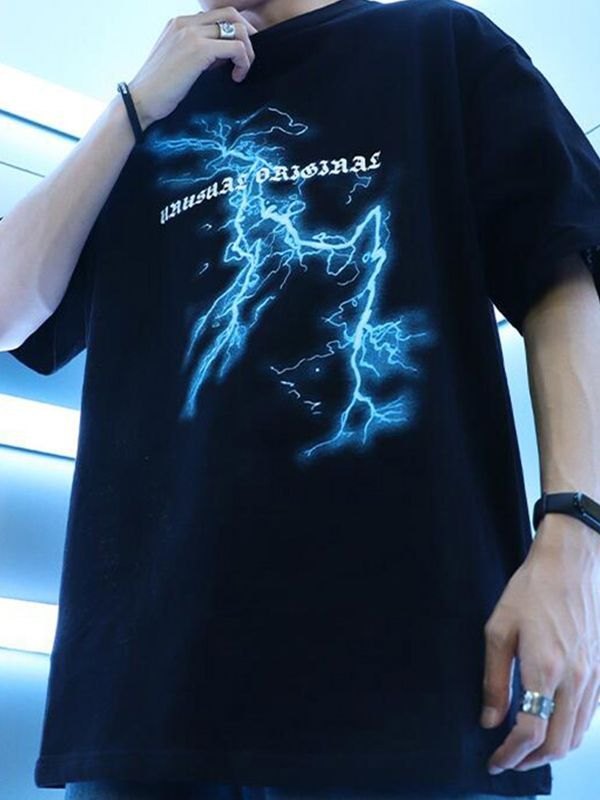 2022 T-shirt grafica da uomo con teschio a mezzaluna Nero XL In Top e  Magliette Online Store. Best For Sale | Emmiol.com