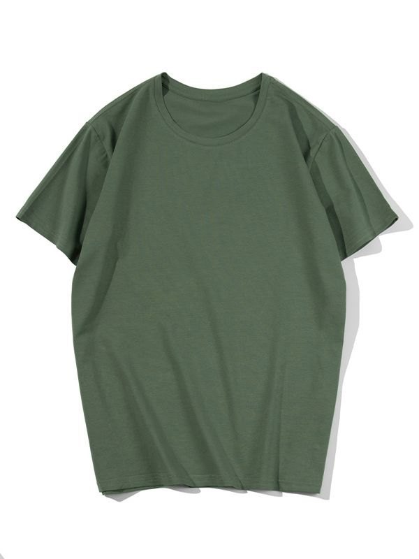 EMMIOL Einfaches Kurzarm-T-Shirt aus Baumwolle für Herren
