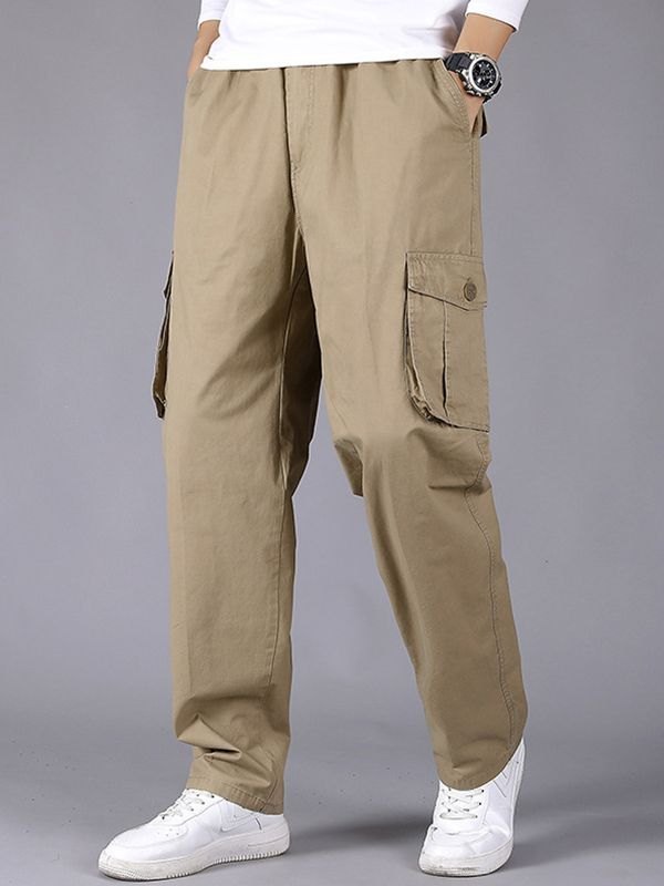 EMMIOL Men's Pocket Straight Cargo Pants