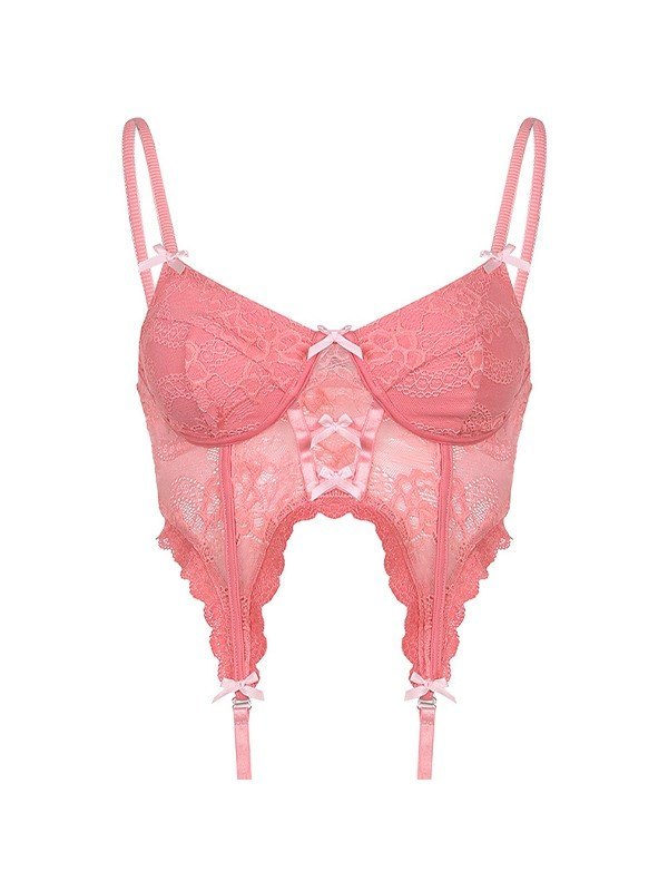EMMIOL Irregular Lace Corset Top