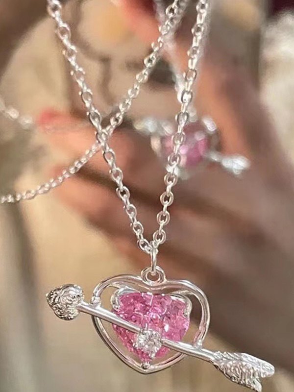 EMMIOL Collar Gema Rosa