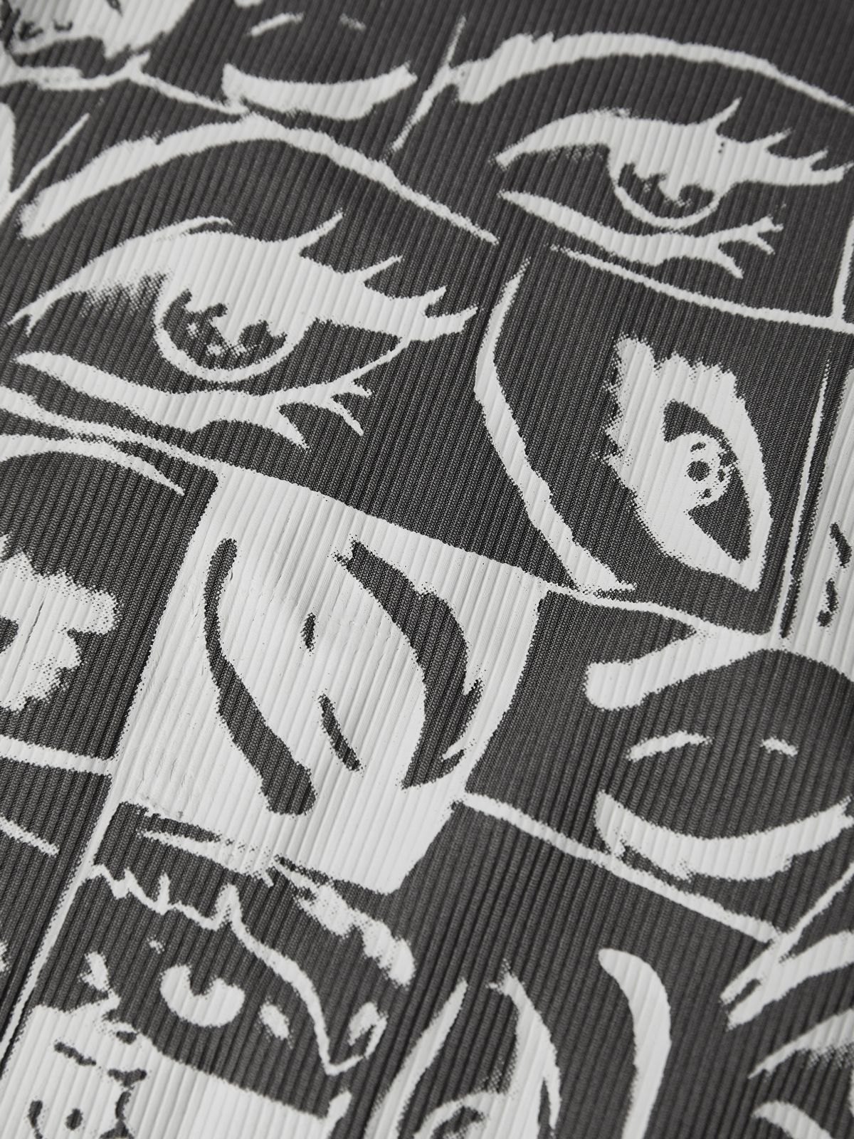 EMMIOL Emmiol Eye Graphic Lace Up Ribbed Tank Top