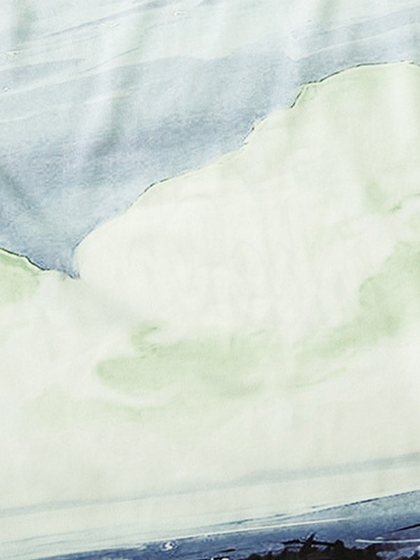 EMMIOL Camiseta estampada Cloud Drip Face para hombre
