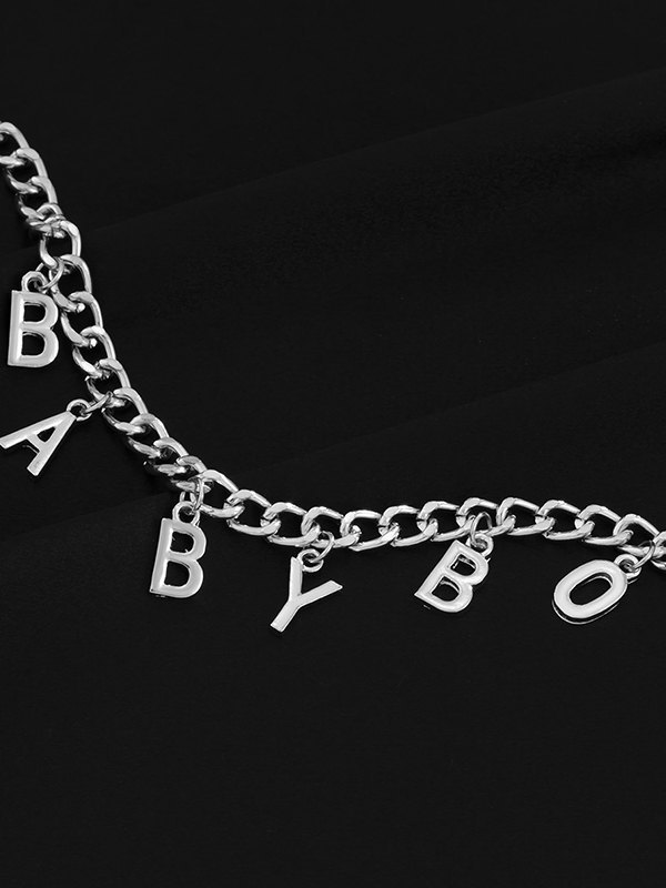 EMMIOL Men's Babyboy Letter Pendant Necklace