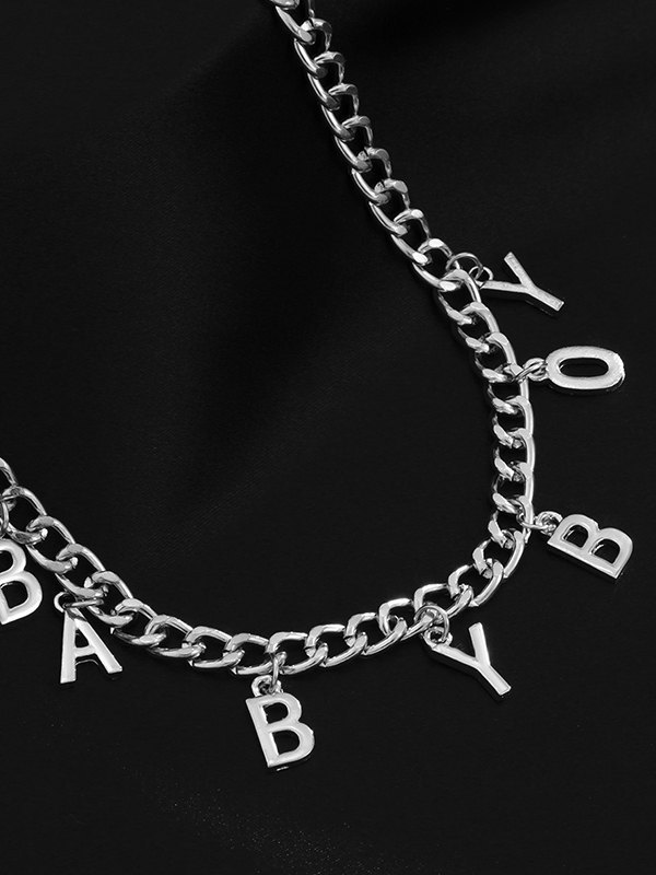EMMIOL Men's Babyboy Letter Pendant Necklace