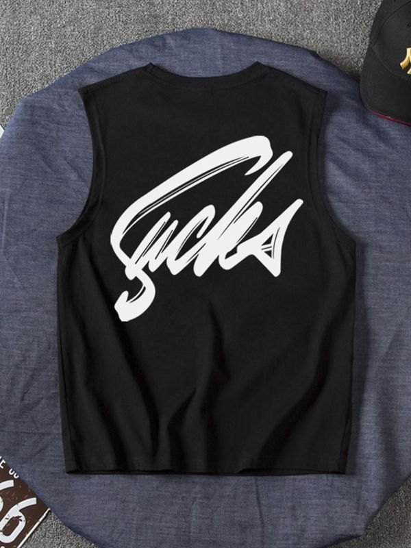 EMMIOL Men's Logo Graphic Cotton Vest