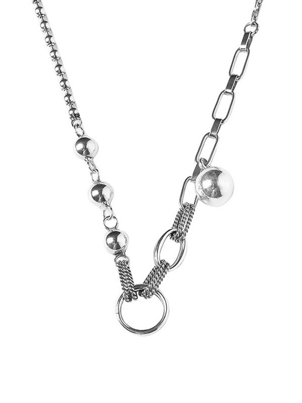 EMMIOL Silver Ball Chain Necklace