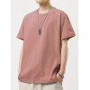 EMMIOL T-shirt a maniche corte in cotone semplice da uomo