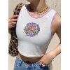 EMMIOL Tanktop mit Vintage-Print und Farbblock