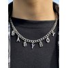 EMMIOL Men's Babyboy Letter Pendant Necklace
