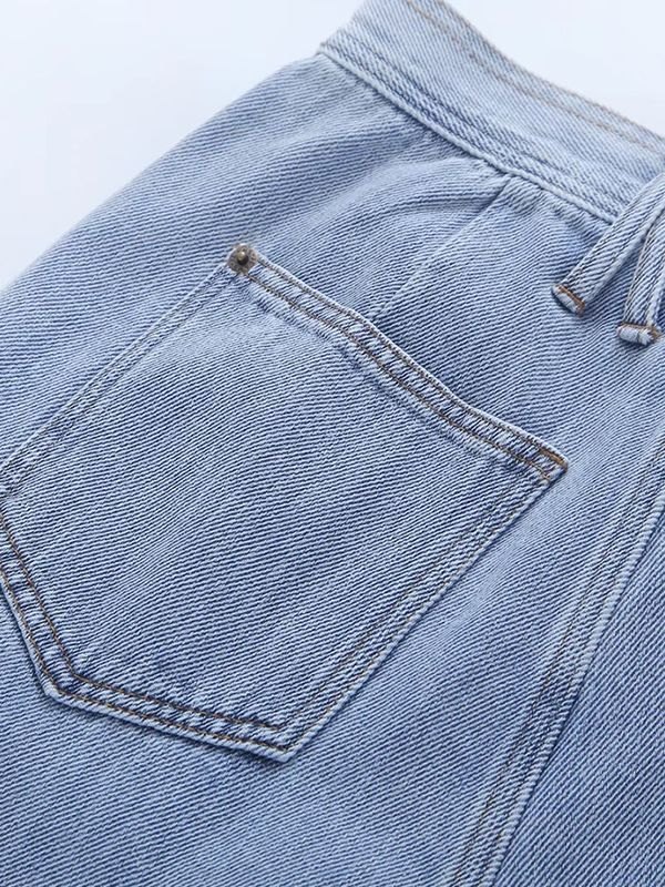 EMMIOL Jeans strappati con lavaggio chiaro