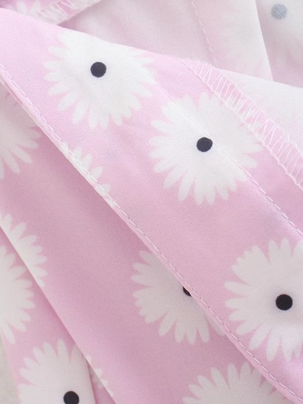 EMMIOL Split Daisy Print Midi Skirt